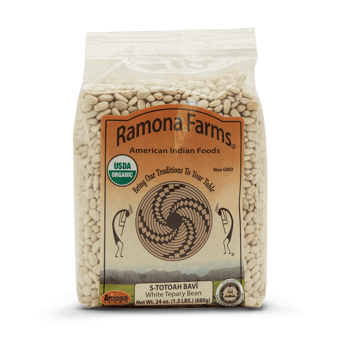 Ramona Farms White Tepary Beans (Stotoah Bavi)