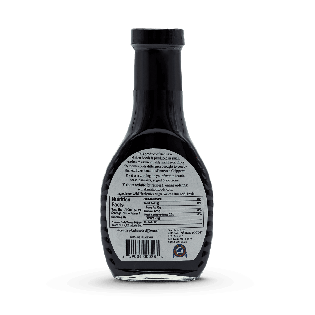 Red Lake Nation Foods Wild Blueberry Syrup (miinan-zhiiwaagamizigan)
